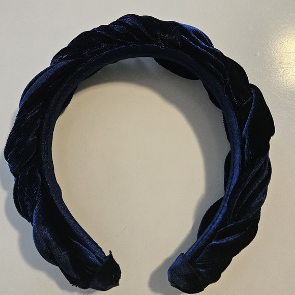 Elegant Velvet Braided Headbands - Navy Blue and Purple - Picture 3 of 6